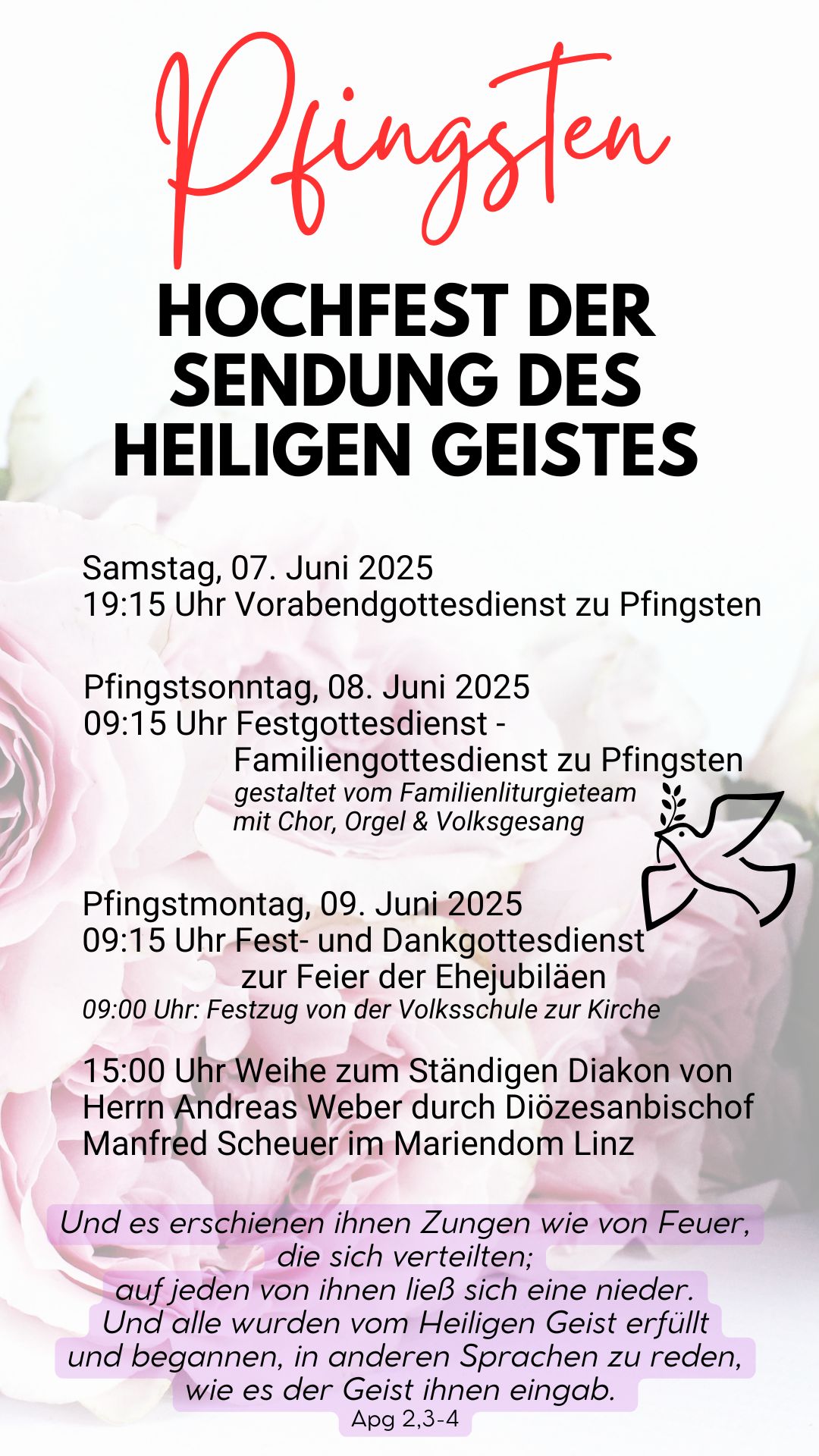 Plakat Pfingsten